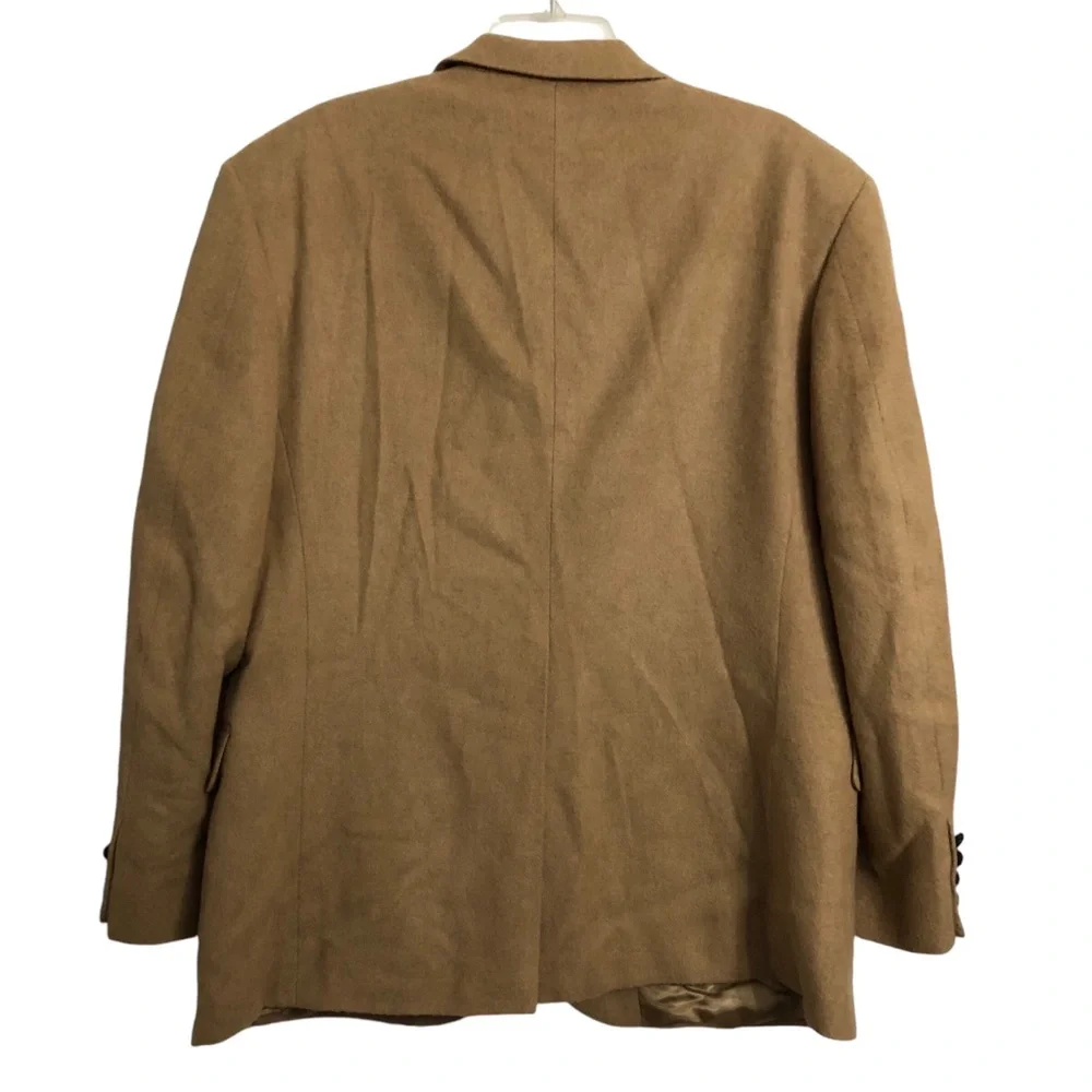 Vintage 100% camel hair men’s two button blazer Size 42 Regular - Picture 5 of 12